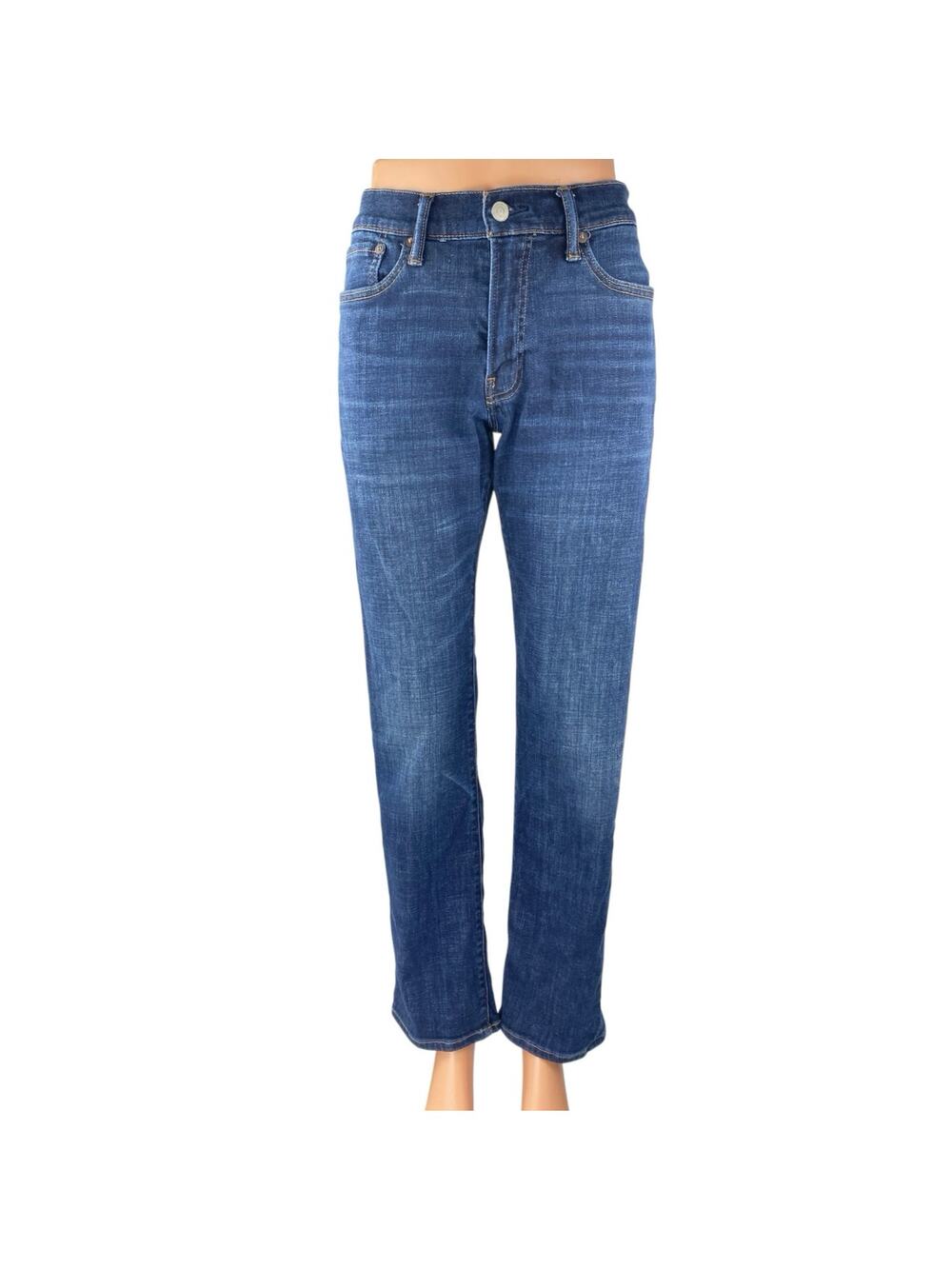 Lucky Brand Women's Blue Medium Wash Mid Rise Straight Leg Denim Jeans Pants 29